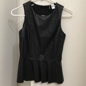 Faux leather tank top from H&M